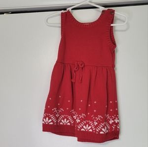 Carter's Baby Girl Christmas Knit Dress Size 12